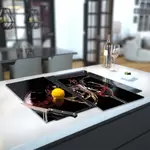 Glass Hob Cover / Chopping Board in 3 Glasses Of Wine - 60cm Wide x 52cm High