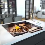 Glass Hob Cover / Chopping Board in Chocolate Chip Cookie - 60cm Wide x 52cm High