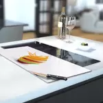Glass Hob Cover / Chopping Board in Fruit Cocktail - 30cm Wide x 52cm High