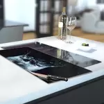 Glass Hob Cover / Chopping Board in Lake Splash - 30cm Wide x 52cm High