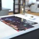 Glass Hob Cover / Chopping Board in Manhatten Skyline - 30cm Wide x 52cm High