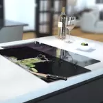 Glass Hob Cover / Chopping Board in Mojito - 30cm Wide x 52cm High
