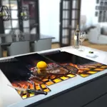 Glass Hob Cover / Chopping Board in Char-grilled Steak - 90cm Wide x 52cm High