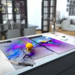 Glass Hob Cover / Chopping Board in Rainbow Rain Mountain - 90cm Wide x 52cm High