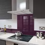 Deep Purple - Kitchen Glass Splashback - 40cm Wide x 70cm High