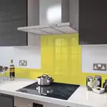 Yellow - Kitchen Glass Splashback - 110cm Wide x 75cm High