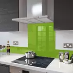 Lime Green - Kitchen Glass Splashback - 70cm Wide x 65cm High