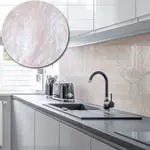 Acrylic Marble Splashback In Mother Of Pearl - 5mm 1000mm by 1000mm