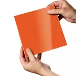 Orange Glass Splashback Sample 140mm x 140mm