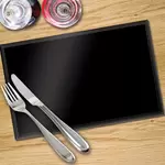 Black Toughened 4 x Place Mat