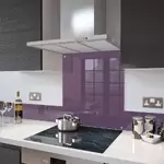 Lilac - Kitchen Glass Splashback With Fixing Holes - 100cm Wide x 70cm High