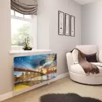 Glass Radiator Cover - Printed With Shutterstock Images - Made To Measure
