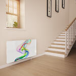 Glass Radiator Cover in Rainbow Wave - Medium
