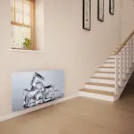 Glass Radiator Cover in Ice Cubes - Small