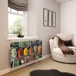 Glass Radiator Cover in Asian Spices - Medium