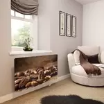 Glass Radiator Cover in Coffee Beans - Medium
