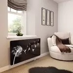 Glass Radiator Cover in Dandelion Ballet - Medium