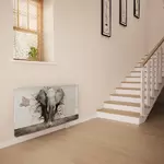 Glass Radiator Cover in Elephant - Medium