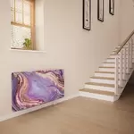 Glass Radiator Cover in Liquid Amethyst - Medium