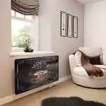 Glass Radiator Cover in Mocha Coffee - Medium