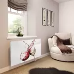 Glass Radiator Cover in Red and White Wine - Medium