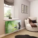 Glass Radiator Cover in Relaxing Spa Scene - Medium