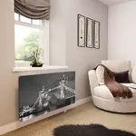 Glass Radiator Cover in Tower Bridge in B&W - Extra Large