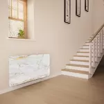 Glass Radiator Cover in White Gold Veins - Extra Large