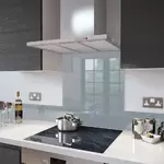Squirrel Grey - Kitchen Glass Splashback - 50cm Wide x 100cm High