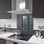 Anthracite Grey - Kitchen Glass Splashback - 40cm Wide x 70cm High