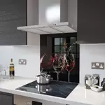 3 Glasses Of Wine - Kitchen Glass Splashback - 100cm Wide x 50cm High