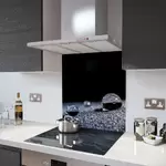 Deep Space Droplets - Kitchen Glass Splashback - 90cm Wide x 40cm High