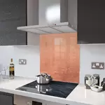 Distressed Copper - Kitchen Glass Splashback - 90cm Wide x 40cm High