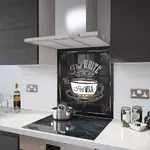 Flat White Coffee - Kitchen Glass Splashback - 100cm Wide x 50cm High