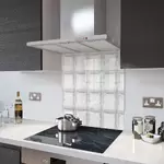 Glass Brick - Kitchen Glass Splashback - 90cm Wide x 40cm High