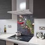 Herbs and Spices - Kitchen Glass Splashback - 100cm Wide x 50cm High
