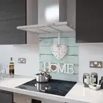 Home Is Where The Heart Is - Kitchen Glass Splashback - 100cm Wide x 50cm High