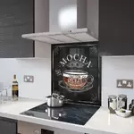 Mocha Coffee - Kitchen Glass Splashback - 30cm Wide x 40cm High