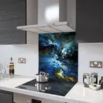 Glass Splashback in Perfect Storm - 30cm Wide x 40cm High