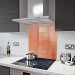 Rose Gold - Kitchen Glass Splashback - 90cm Wide x 40cm High