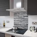 Slate Wall - Kitchen Glass Splashback - 100cm Wide x 50cm High