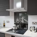 Tower Bridge in B&W - Kitchen Glass Splashback - 100cm Wide x 50cm High