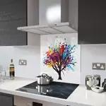 Tree Splash - Kitchen Glass Splashback - 90cm Wide x 40cm High