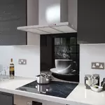White Coffee Cup - Kitchen Glass Splashback - 100cm Wide x 50cm High