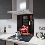 Wine and Grapes - Kitchen Glass Splashback - 100cm Wide x 50cm High