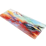 Glass Table Runner in Abstract Sky - 100cm Wide x 30cm High