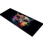 Glass Table Runner in Highland Cow On Black - 100cm Wide x 30cm High
