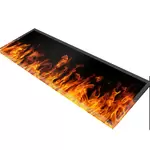 Glass Table Runner in Real Flames - 100cm Wide x 30cm High