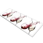 Glass Table Runner in Red and White Wine - 100cm Wide x 30cm High