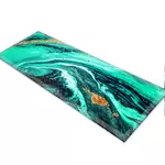 Glass Table Runner in Liquid Emerald - 100cm Wide x 30cm High